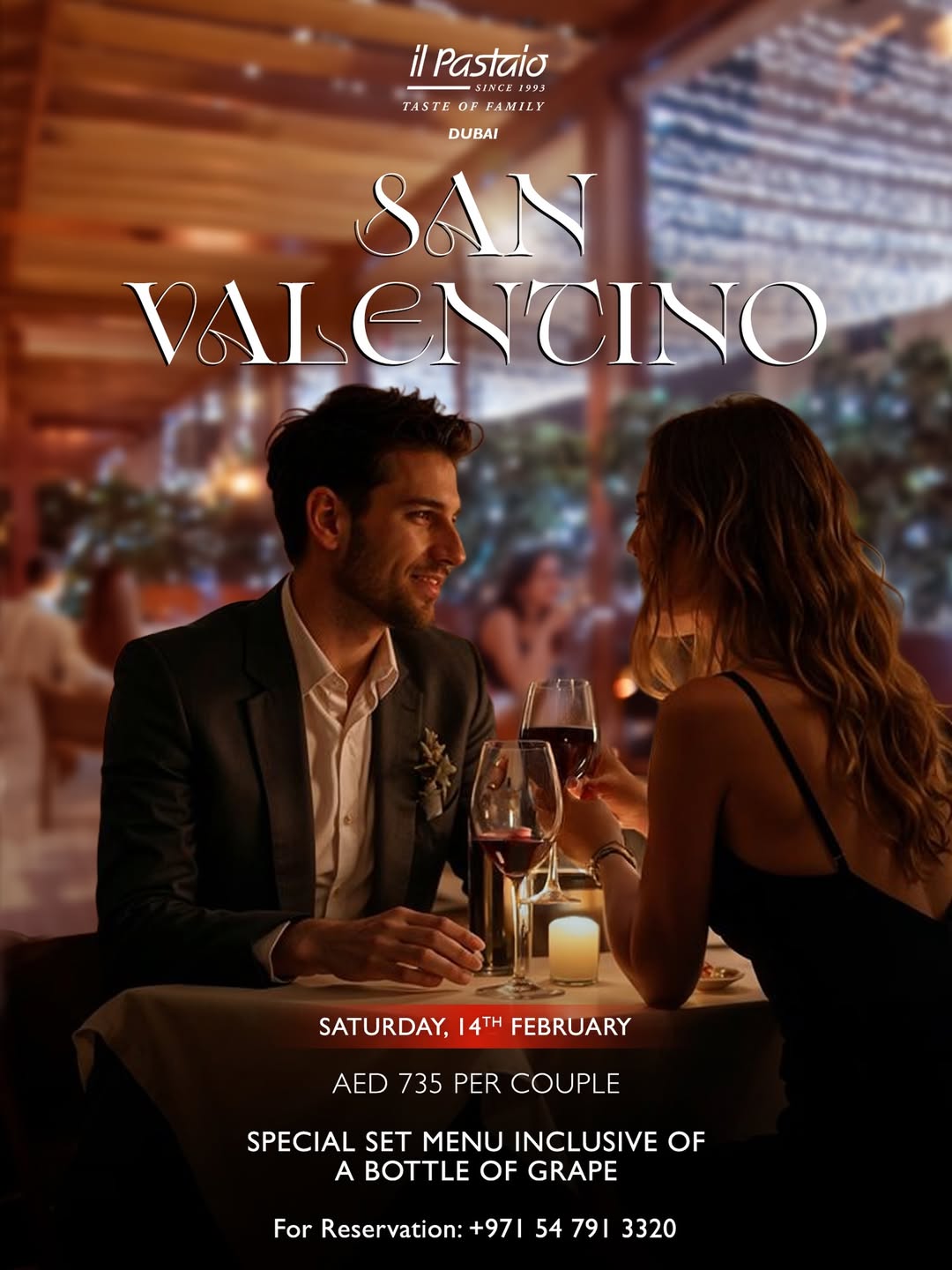 valentines day at il pastaio dubai